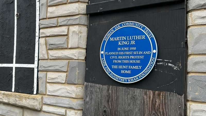 Plaque commemorating Martin Luther King's early civil rights work