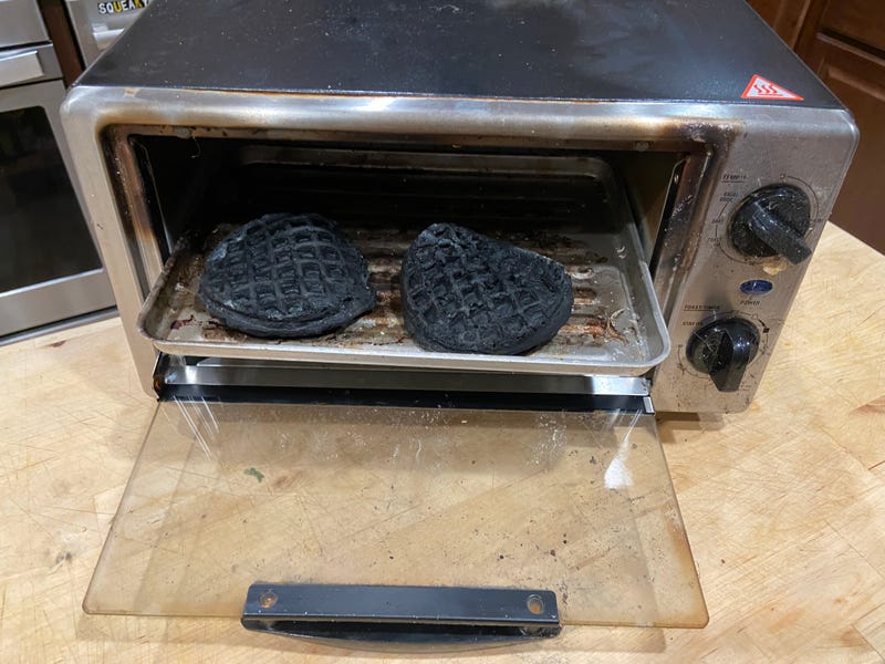 The burnt toast Morales keeps as a reminder of her loss of smell.