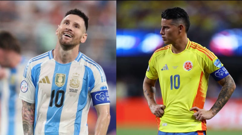 Lionel Messi y James Rodríguez 