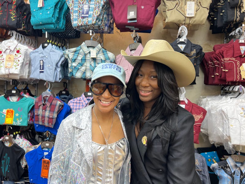 Beyoncé fans Paris and Hannah shop at Alcala's Western Wear in West Town on Sunday, May 18 in preparation for the artist's final Chicago show. Beyoncé performed three nights at Soldier Field on the Chicago stop of her Cowboy Carter Tour.