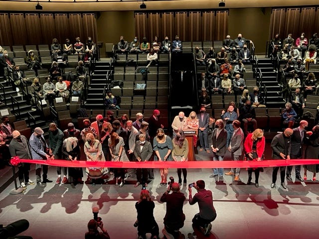 Ribbon cutting at the Liz and Eric Lefkofsky Arts & Education Center