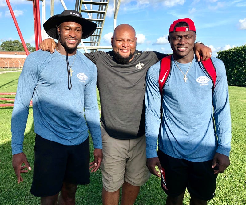 Pittsburgh Steelers WR, D.K. Metcalf, Deuce McAllister, and Philadelphia Eagles WR., A.J. Brown