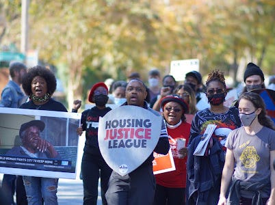 The city used eminent domain to evict residents before the winter holidays