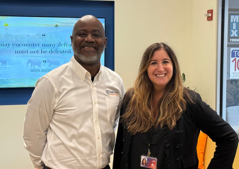 Otis Rolley, President & CEO, Baltimore Development Corporation with Gina Crash