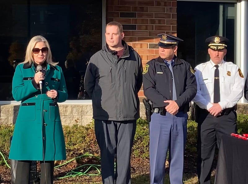 Oakland County Prosecutor Karen McDonald speaks at MADD Tie One On for Safety campaign kickoff