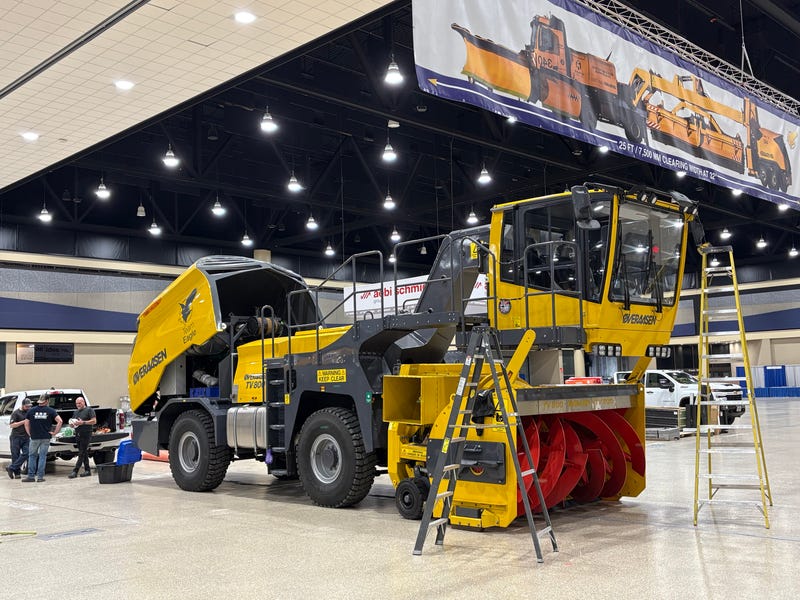 One of the machines that helps clear the snow from airports
