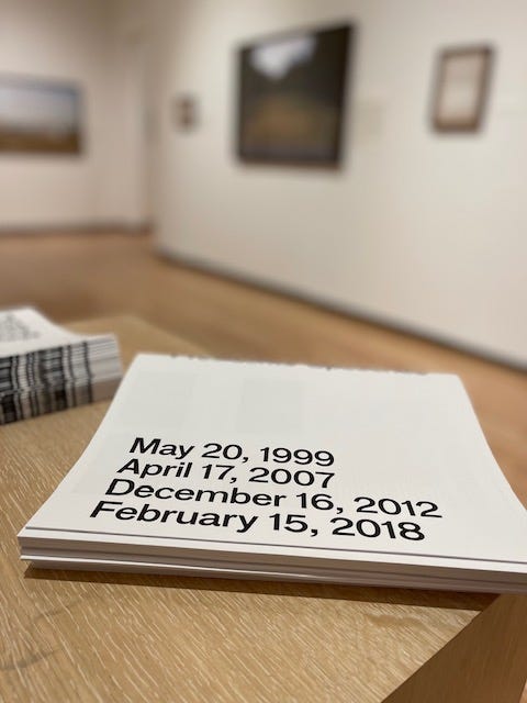 A booklet sits in the center that contains four presidential speeches that happened after various school shootings.