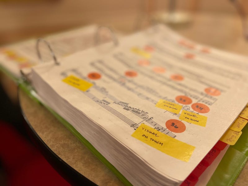 Tobias admitted the "The Magic Flute" gives her the most anxiety. She keeps her cue book close. She calls it her bible, a book with more than 200 pages, filled with 736 cues she gives during the nearly three-hour show.