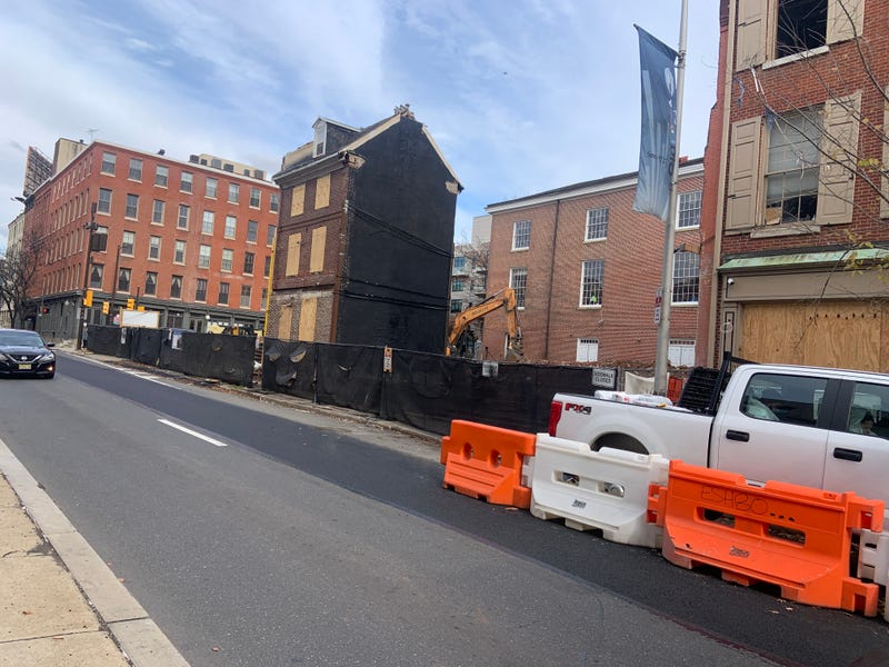 House moved by Old First Reformed United Church of Christ in Old City 