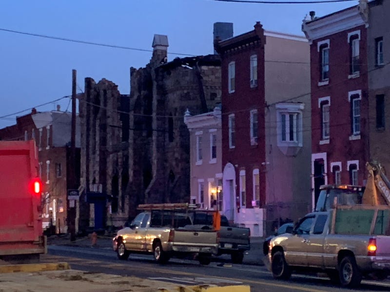 Historic Kensington church goes up in flames