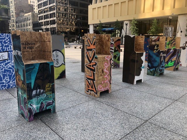 The City of Chicago will unveil a new art installation Tuesday to highlight the power of voting.