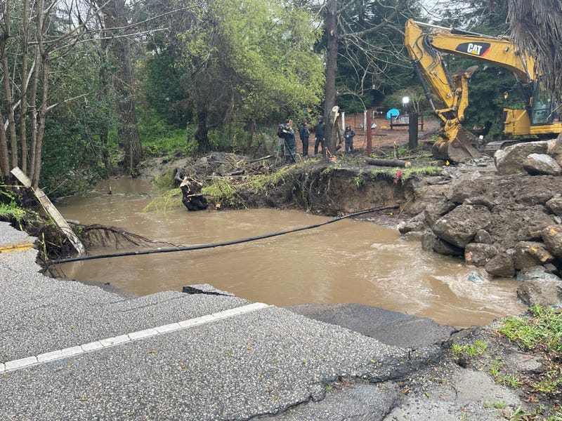 Santa Cruz County officials have called for evacuations of several communities and a key mountain road is leaving residents stranded following storm damage.