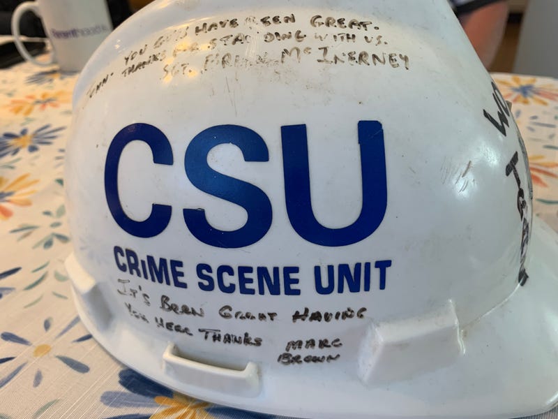 John Taggart's hard hat from Ground Zero.