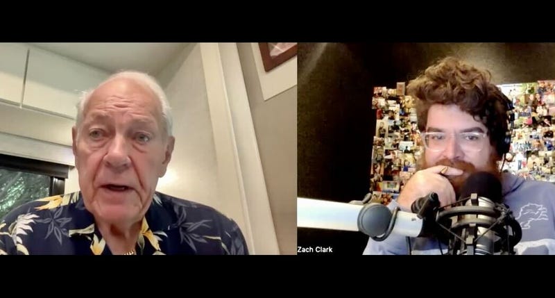 Screenshot of former news anchor Mort Crim and Zach Clark 
