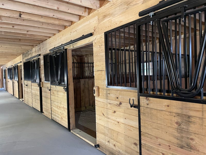 New horse stalls at Fletcher Street Urban Riding Club's new facility