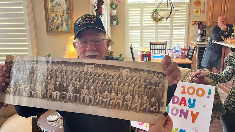 Anthony Simone celebrates his 100th birthday in Camden County