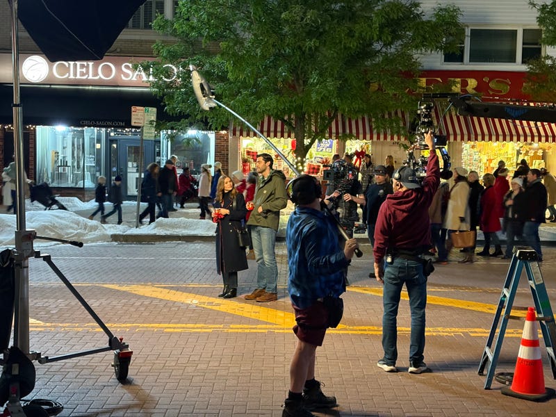 Fake Carolcade for Bills Hallmark movie