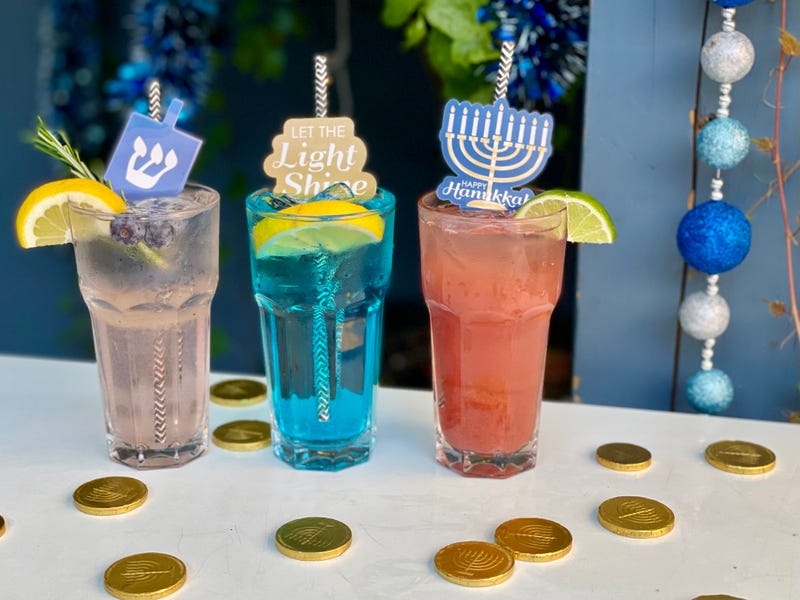 Festive cocktails with traditional Hanukkah flavors will be also available for $12 each, such as the Festival of Lights Martini, Gelt Martini, Mazel Tov, The Chosen MF and a Mensch Mule.