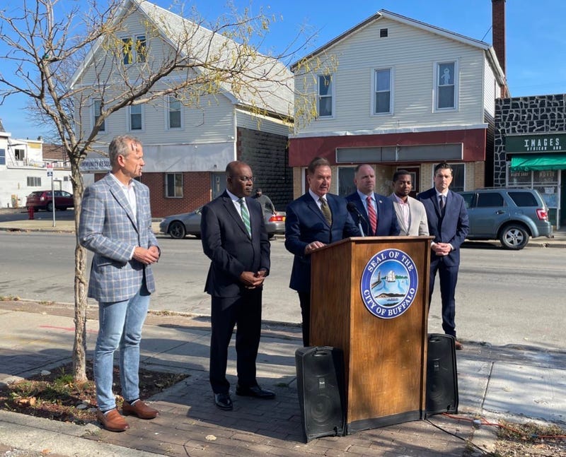 Mayor Byron Brown, Congressman Brian Higgins and Senator Tim Kennedy