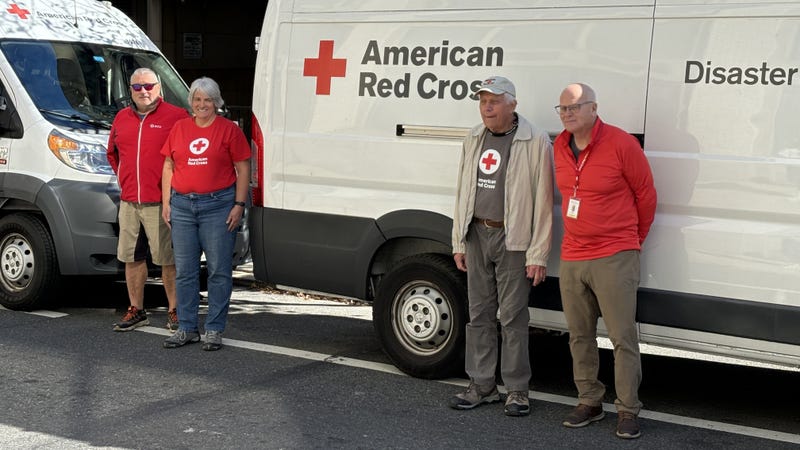 Red Cross volunteers prepare to leave for Florida to provide relief for people affected by Hurricane Milton.