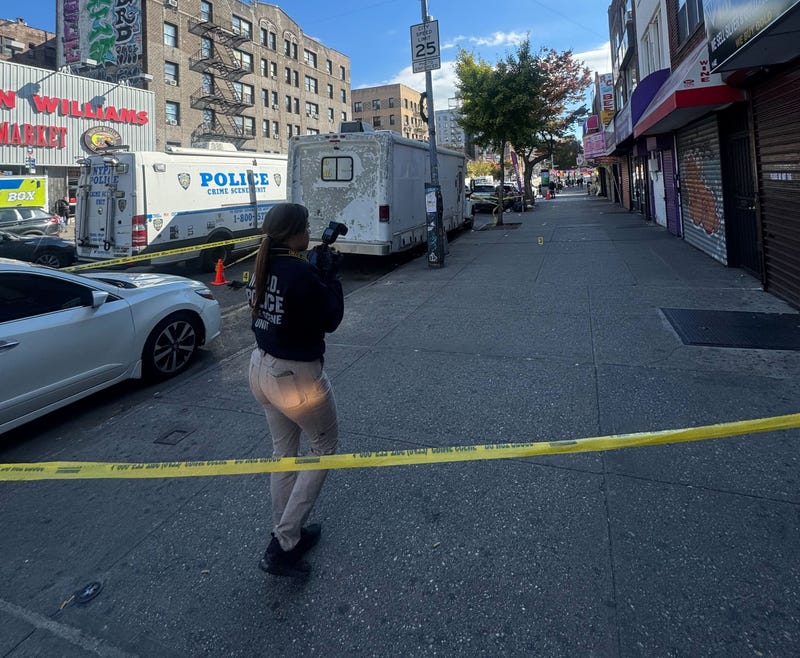 Police were investigating at the scene on Sunday