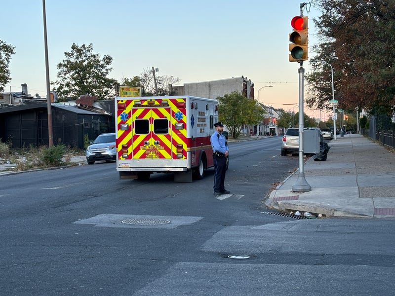 A paramedic was stabbed by a patient in the back of an ambulance in North Philadelphia Thursday morning, police said.