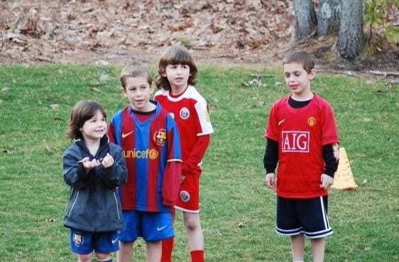 Brenden Aaronson and his childhood friends 