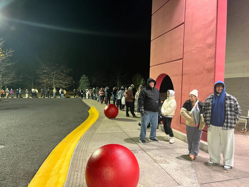 Black Friday shoppers line up outside a Target store in Cherry Hill, New Jersey, Nov. 29, 2024.