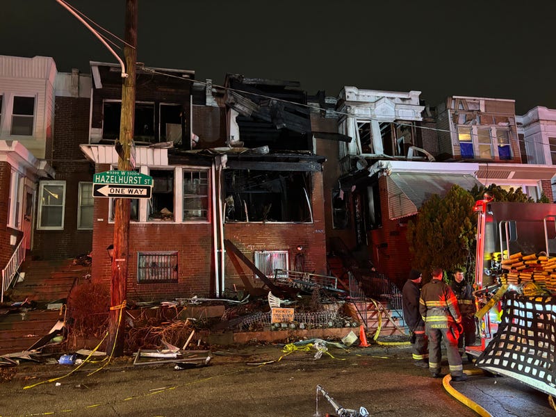 Fire tears through West Philly row homes, injuring 9 firefighters