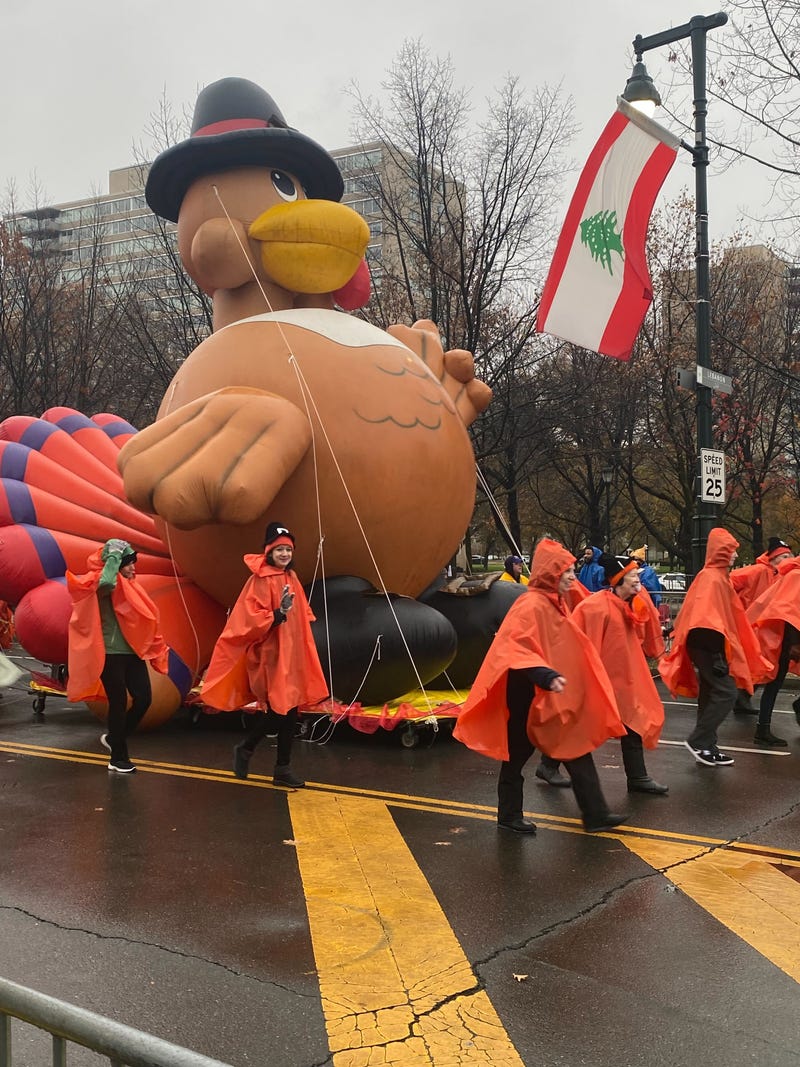 Turkey balloon at the Thanksgiving Day Parade.