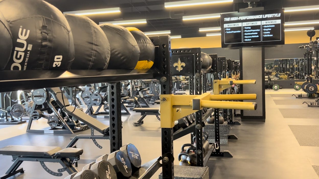 Inside look: Saints show status of $12M renovations for weight room, dining facility