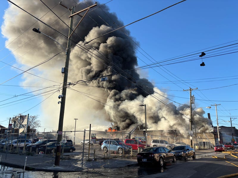warehouse fire in Kensington