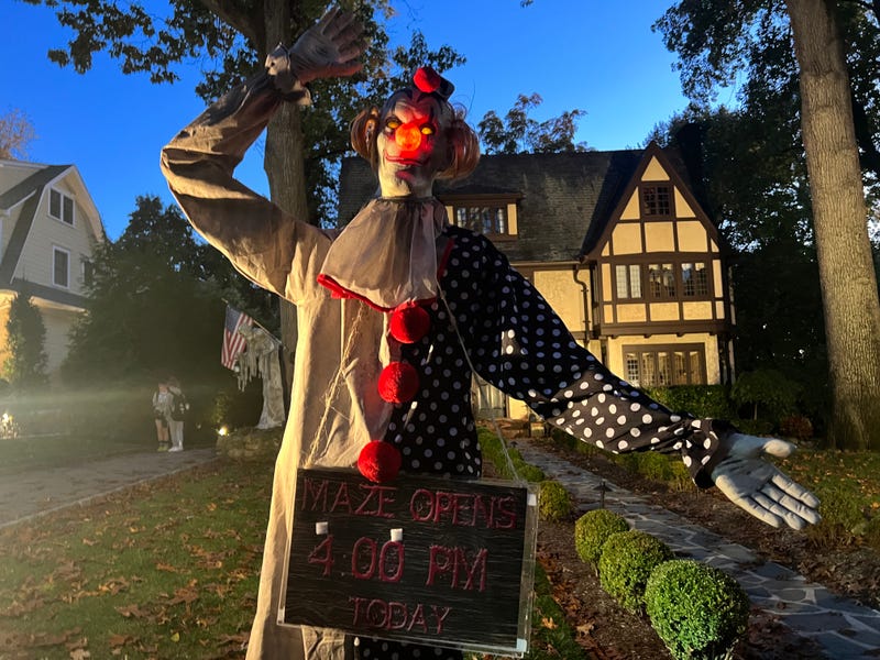 Entrance to Greg and Nancy's Halloween maze