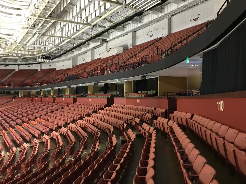 Seats at the Bon Secours Wellness Arena