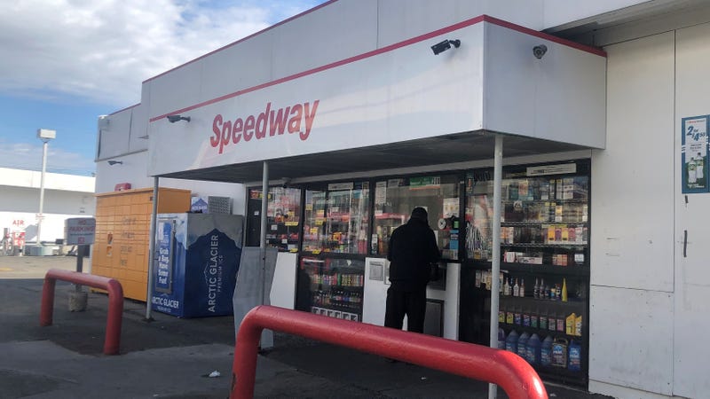 The Speedway gas station along Chelten Avenue near Germantown Avenue in Philadelphia.