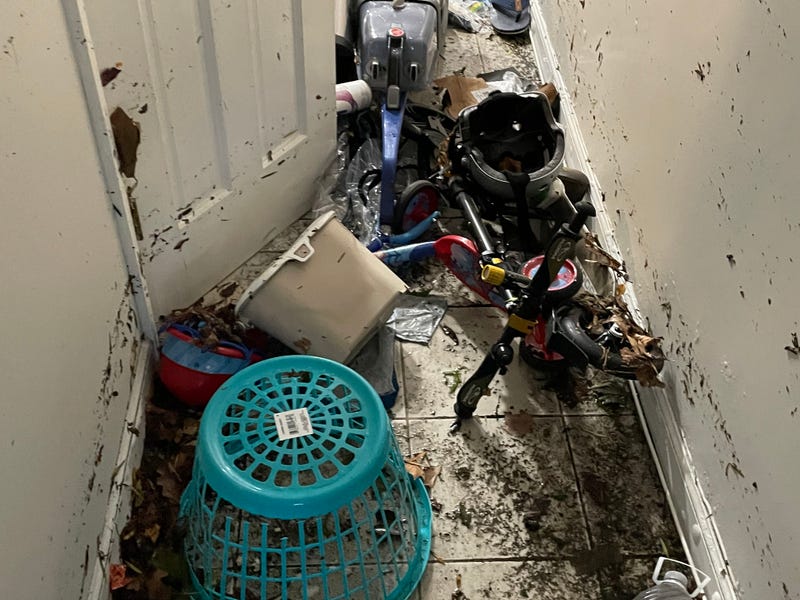The aftermath at Dempsey and Lisa Pillot's home.