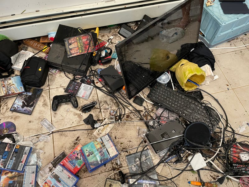 The aftermath at Dempsey and Lisa Pillot's home.