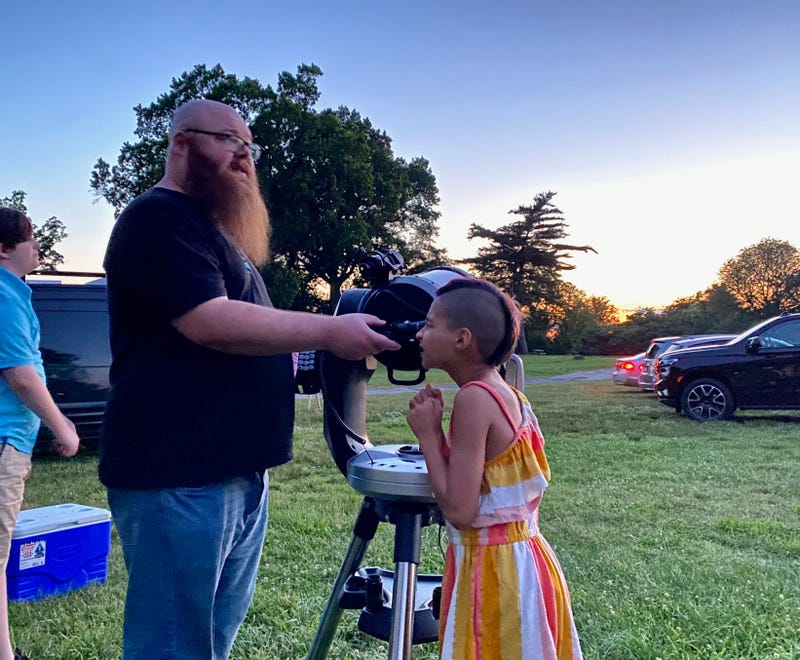 "Backyard astronomer" Buddy Muhler leads stargazing tours for the Fairmount Park Conservancy.
