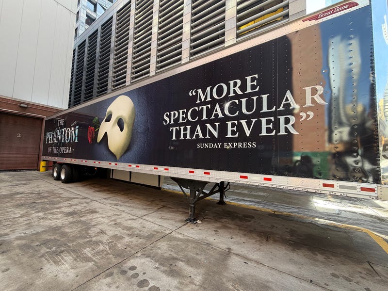 1 of 17 semi trailer trucks that travel with the touring company