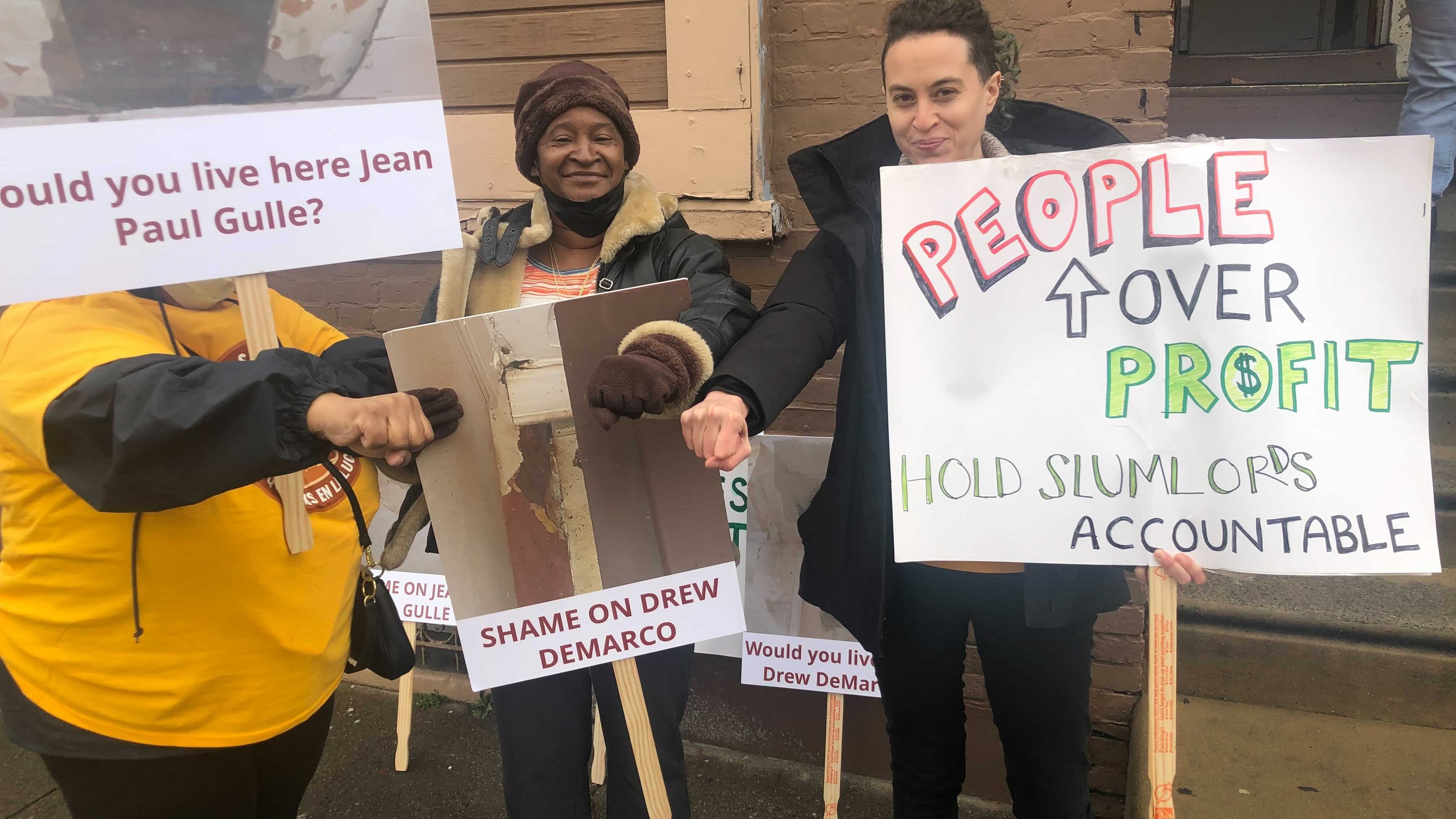 Neighbors, protesters say North Philly woman is illegally being evicted