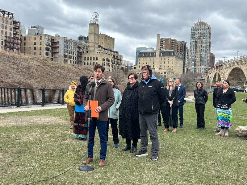 City and community leaders including Minneapolis Mayor Jacob Frey are celebrating a transfer of land in downtown Minneapolis to Native Dakota leaders.