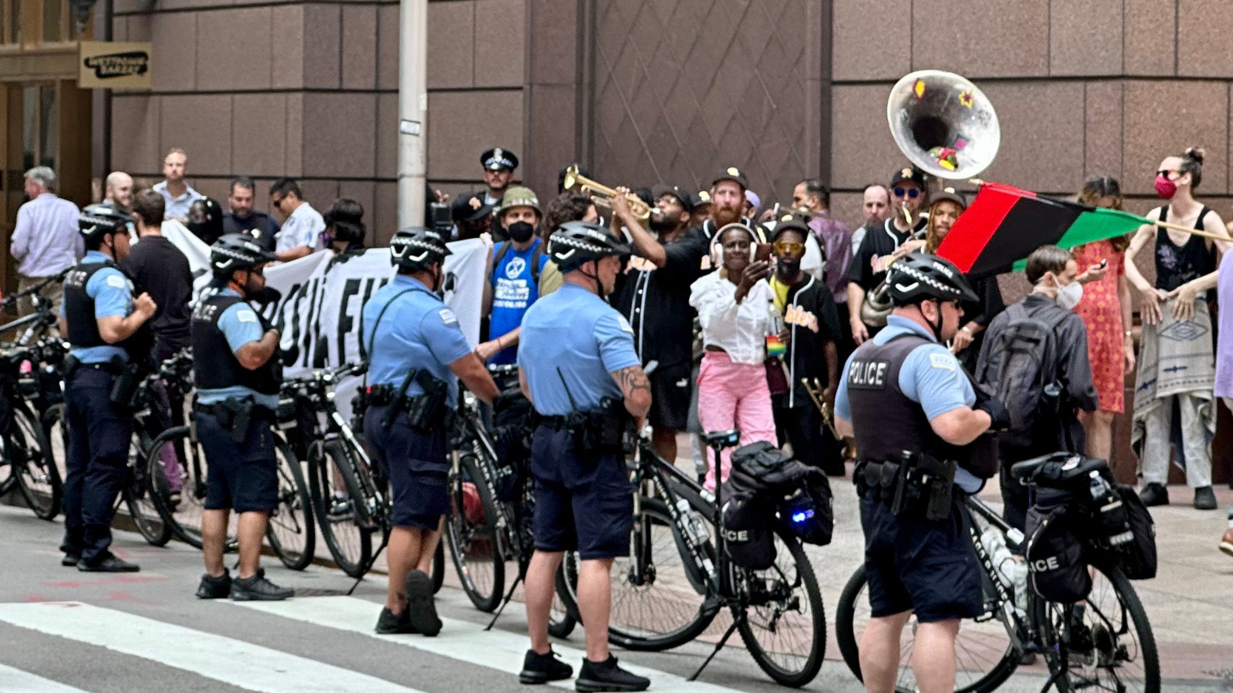Demonstrators 'appeal to President Biden to keep his promises' during Chicago visit