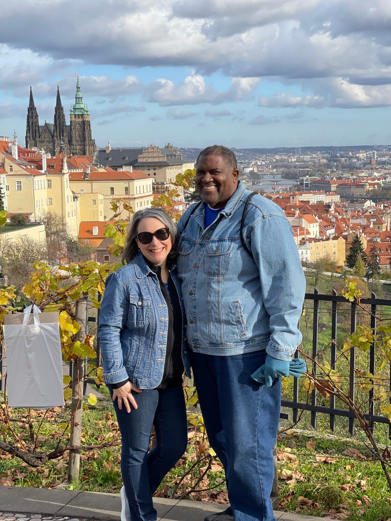 Wendy Rose and Dennis Green in Prague.