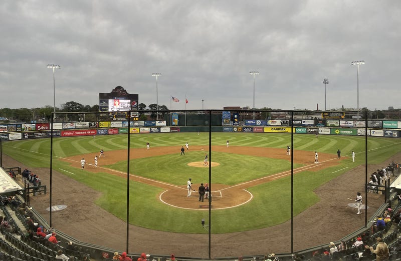 The Richmond Flying Squirrels playing at the Diamond, 2023.