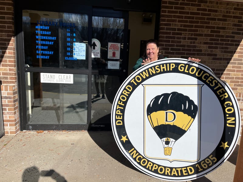 The Deptford Public Library's seal was blown off during the storm.