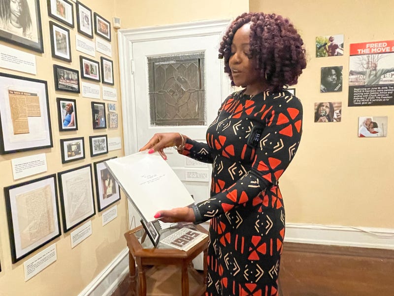 Krystal Strong helped create the exhibit called “MOVE: The Old Days,” on display for a special exhibit at the Paul Robeson House and Museum on May 18 and 19.