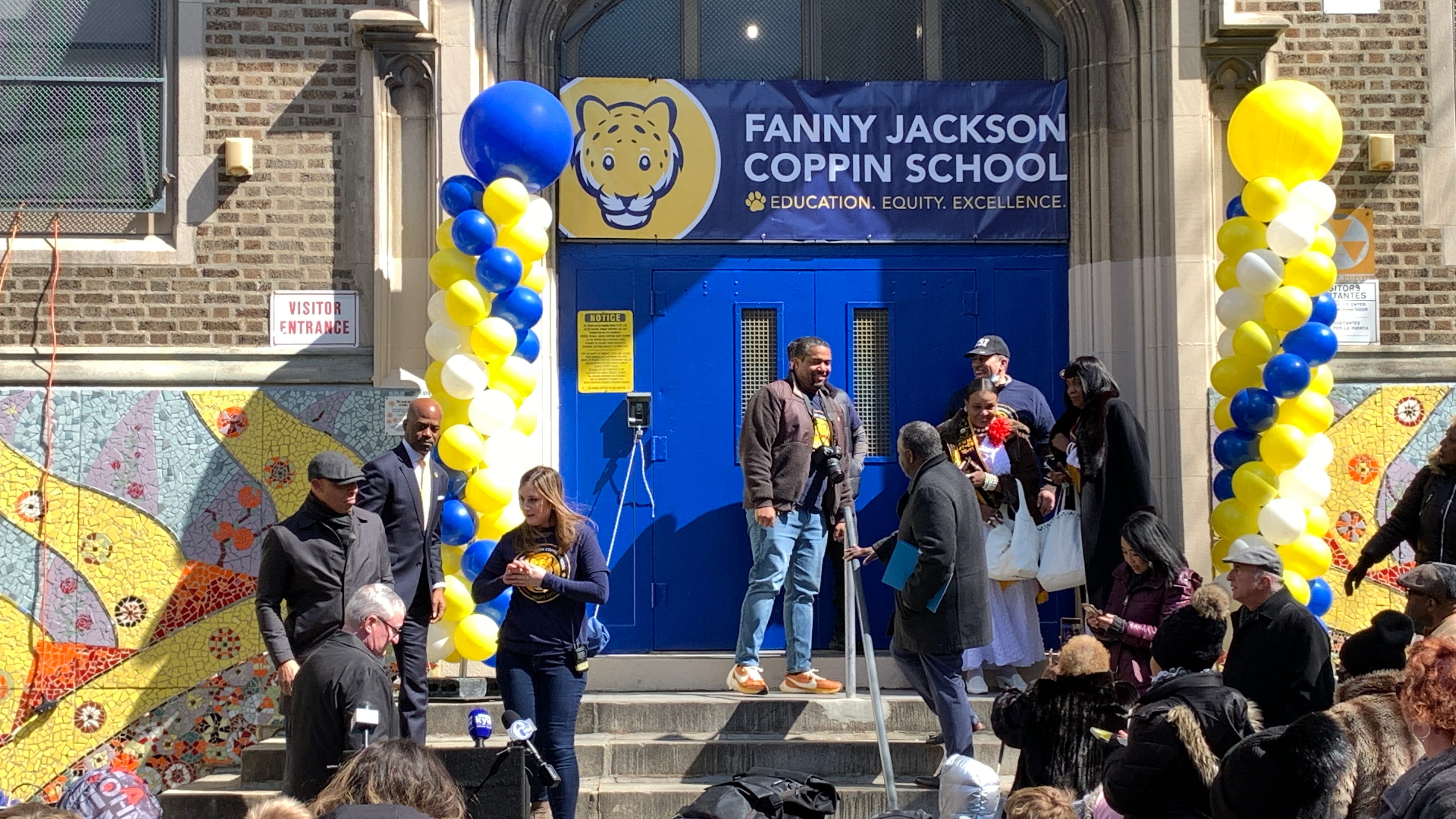 College president pledges free tuition for kids at South Philly school of the same namesake