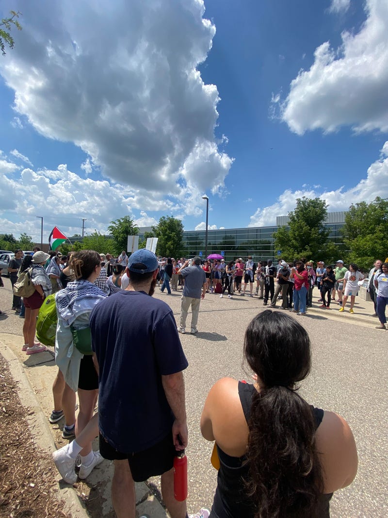 protest at sheriff's office