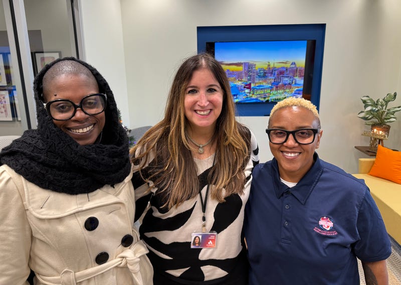 GBUL Interim CEO Shea Rice with Gina Crash and French Jackson, GBUL Restaurant Accelerator Program Participant & Chef/Owner of French Toast Connection