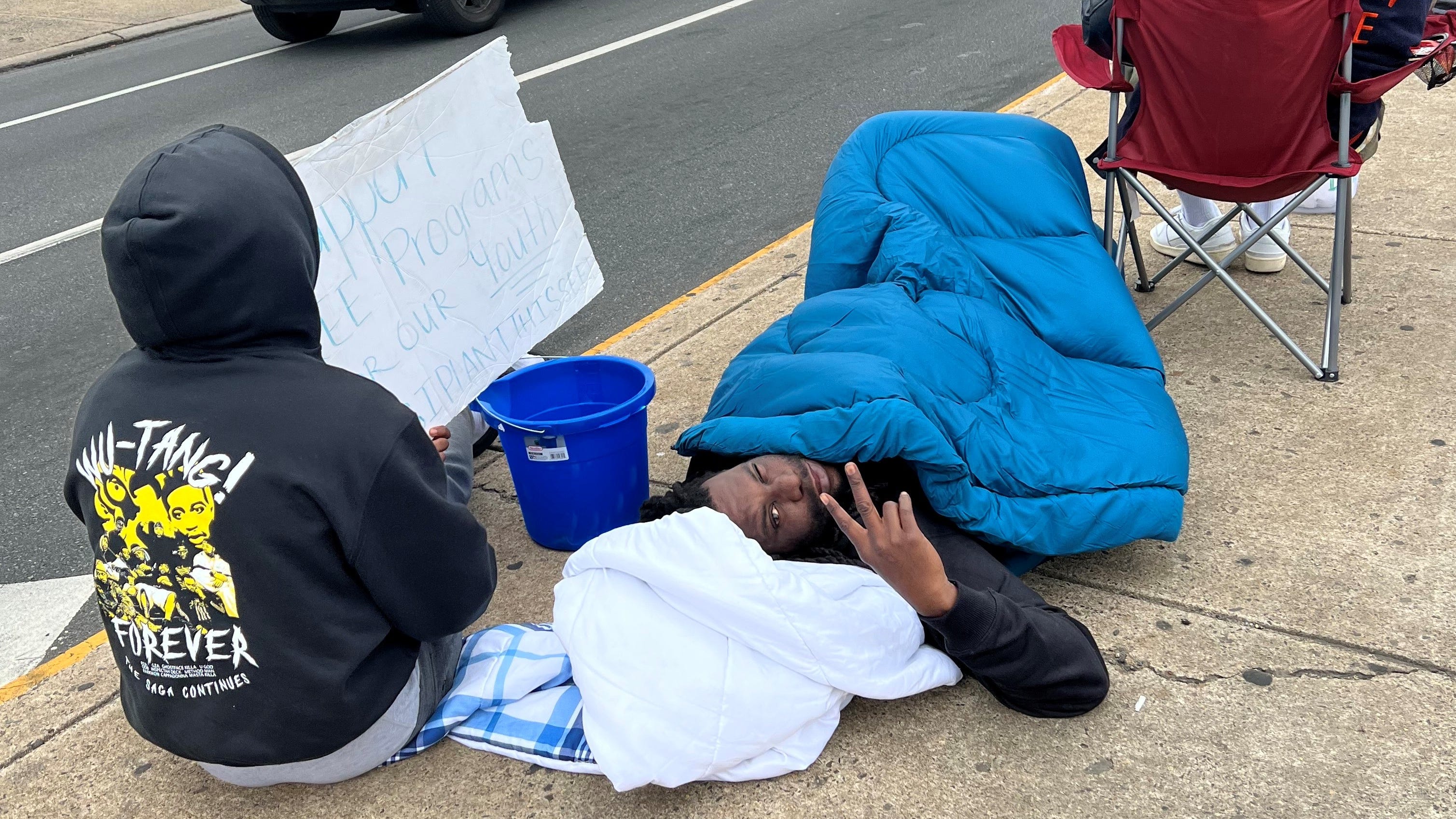 Philly leader camps out for weeks, raises $45k so far for anti-violence programs